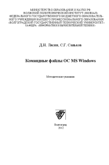 Командные файлы операционной системы MS Windows. Лясин Д.Н